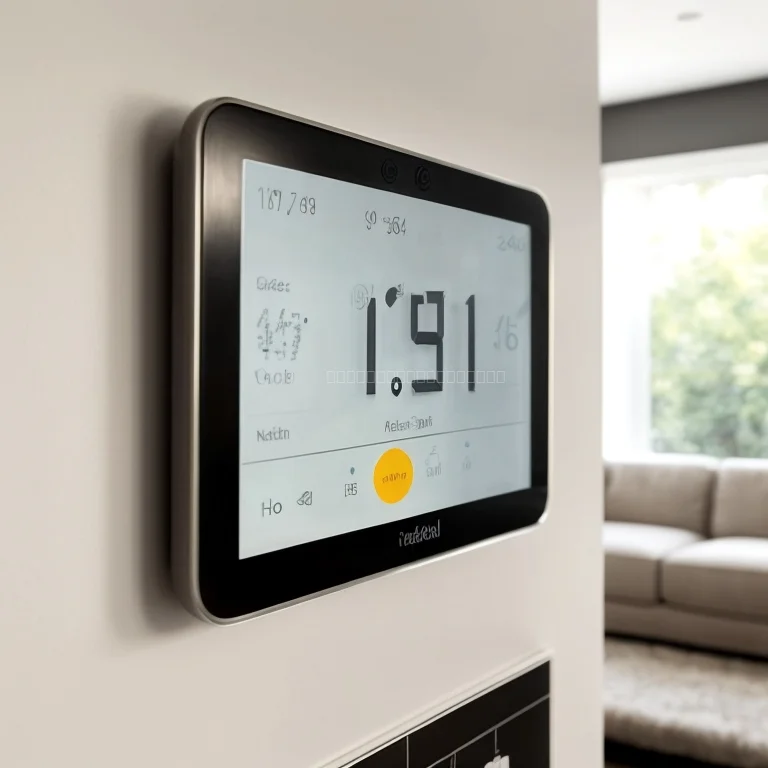 Image du thermostat intelligent SmartTempZone installé dans un intérieur moderne